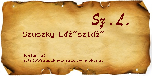 Szuszky László névjegykártya
